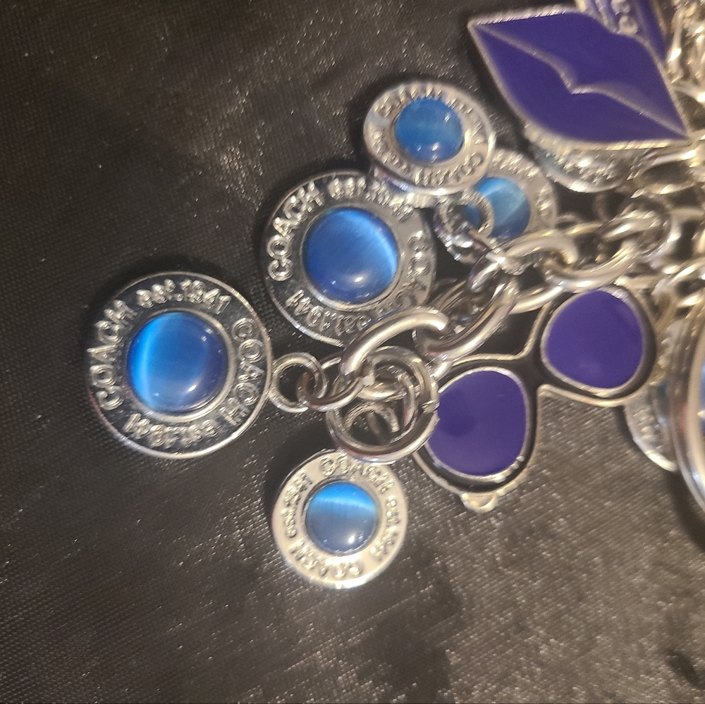 2 coach keychains with charms